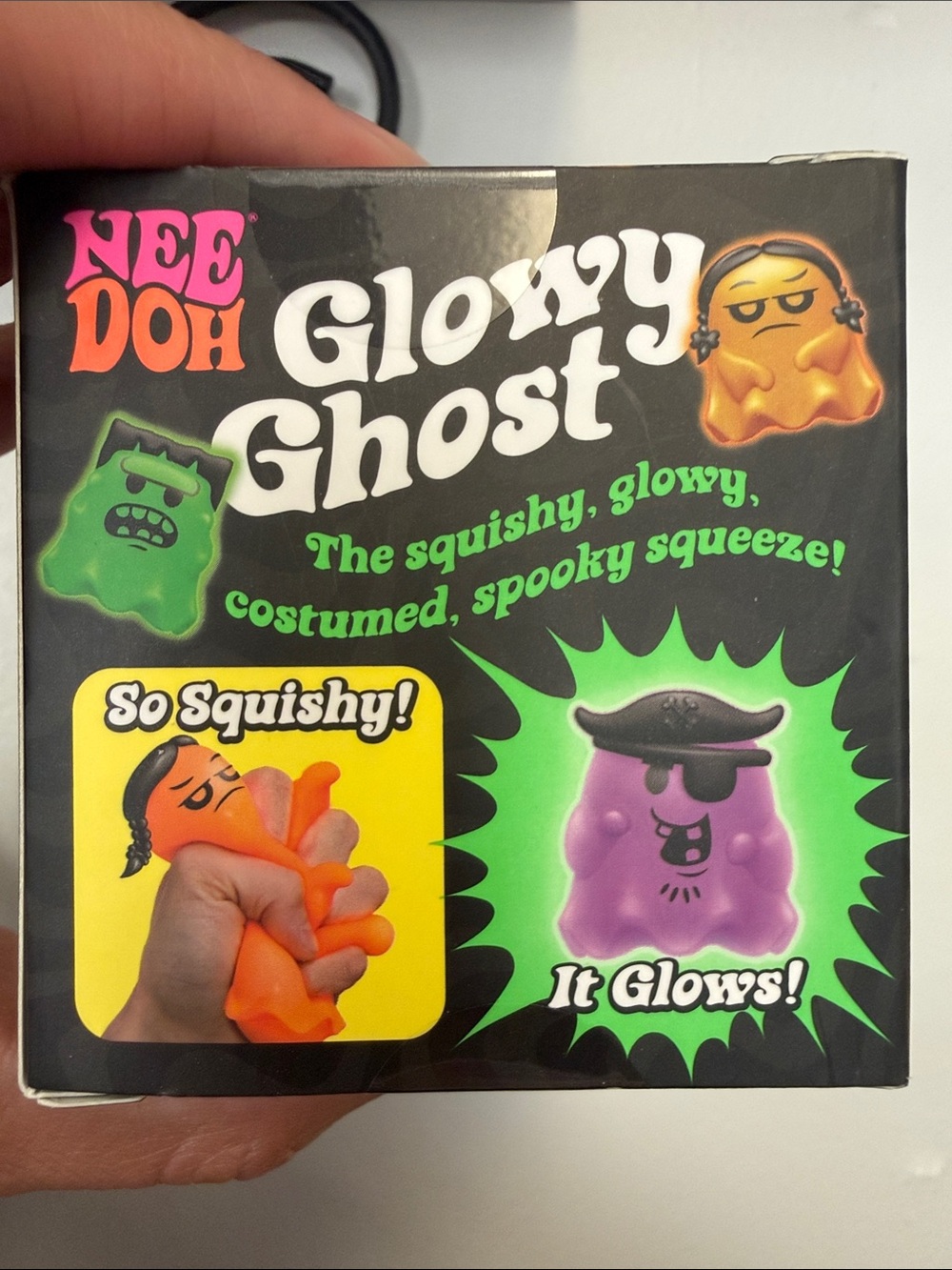 Glowy Ghost Glow-in-the-Dark Green Squeeze Toy - Picture 3 of 6